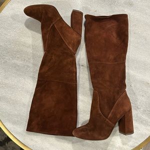 Gently Worn - Steve Madden Brown Suede To-The-Knee Boots, Size 6.5